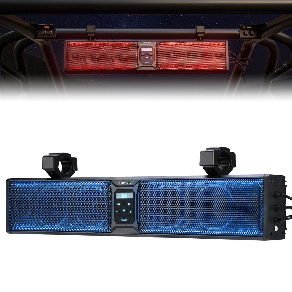 6 Speaker 26 Inch RGB Bluetooth Sound Bar for Can Am Maverick/X3/ Trail/ Defender/ Commander – fits Can-Am Maverick X3 2-Seat