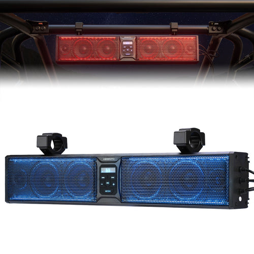 6 Speaker 26 Inch RGB Bluetooth Sound Bar for Can Am Maverick/X3/ Trail/ Defender/ Commander – fits Can-Am Maverick X3 2-Seat