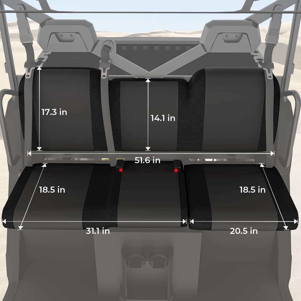 UTV Waterproof Seat Cover & 2" Tie Down Anchors for Polaris Ranger