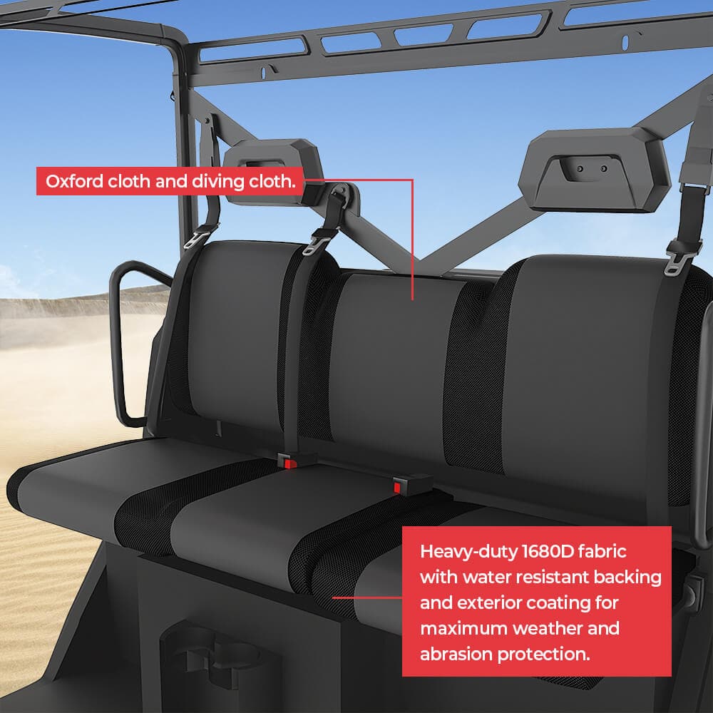 UTV Waterproof Seat Cover & 2" Tie Down Anchors for Polaris Ranger