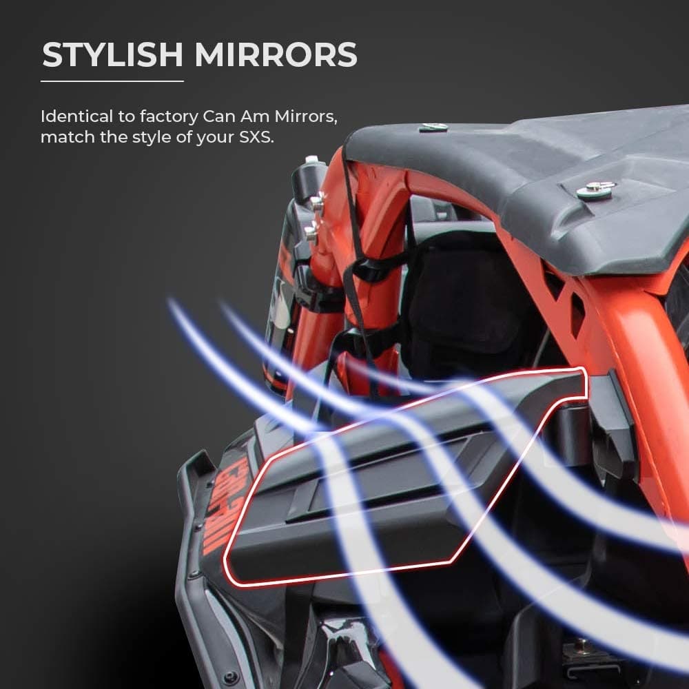 Side Mirrors for Can-Am Maverick X3 / X3 MAX 2017-2026 (One Pair) – fits Can-Am Maverick X3 MAX (view 8)