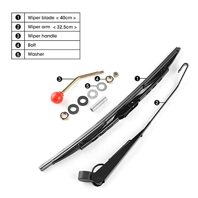 UTV Manual Hand Operated Windshield Wiper