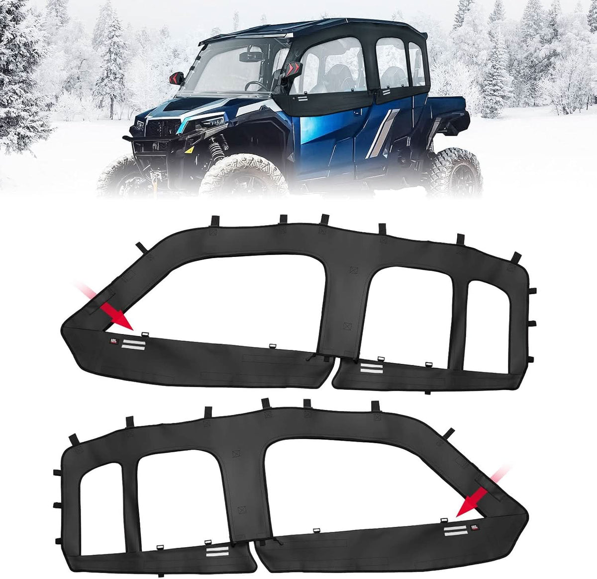 Upgraded Soft Upper Doors for Polaris General 4 1000 / XP 4 1000 – fits Polaris General 4 1000