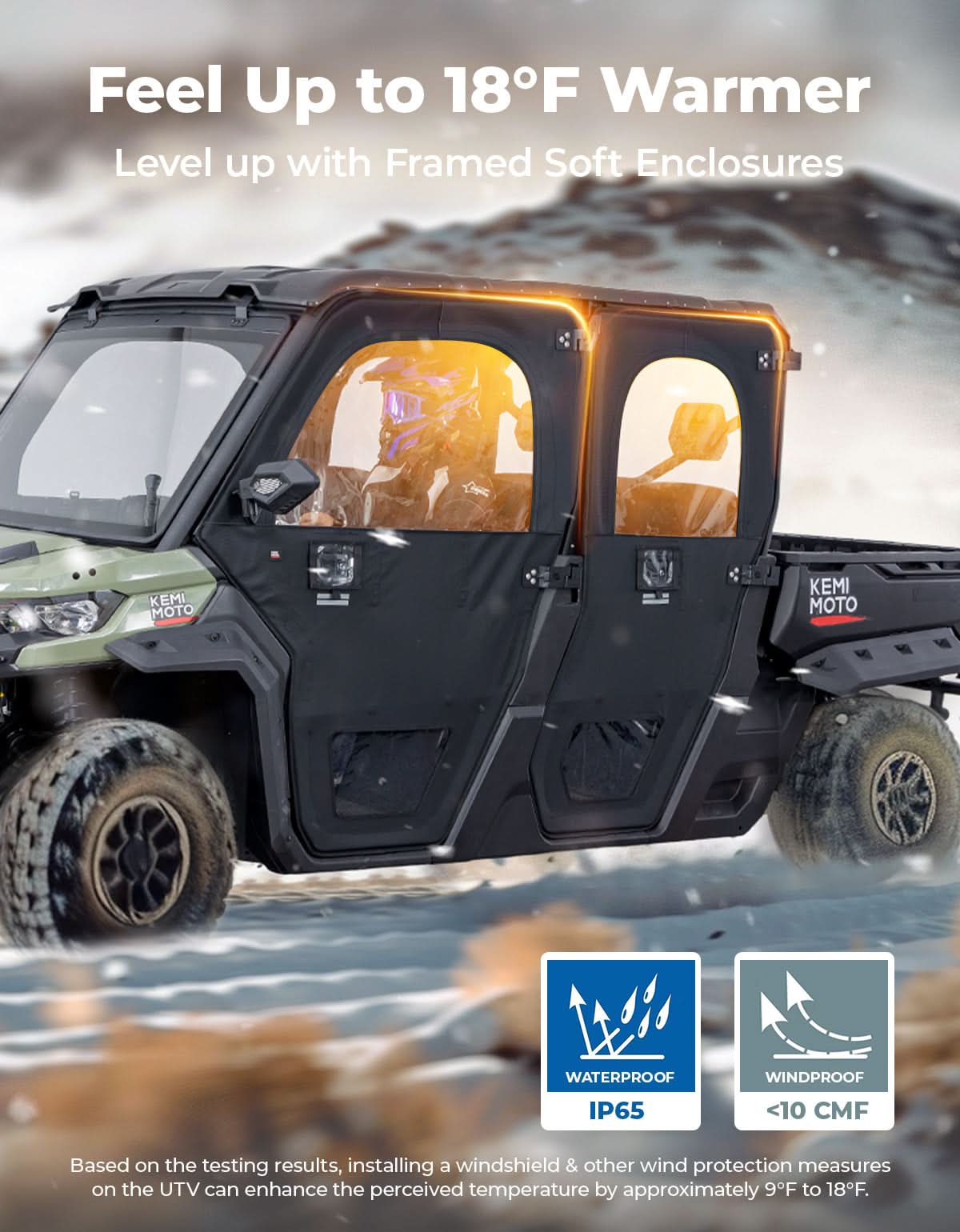 UTV Framed Doors for Can-Am Defender Max HD 7/8/9/10 – Full Enclosure Kit, 2022–2026 – fits Can-Am Defender MAX HD8 (view 7)