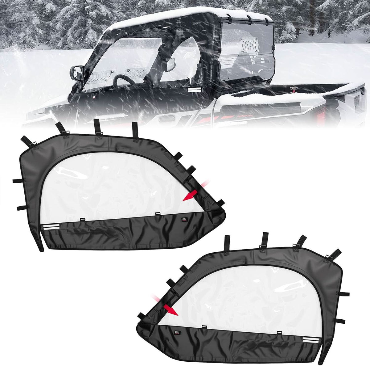 UTV Soft Upper Doors Compatible with Polaris General 1000 / XP 1000 – fits Polaris General 1000