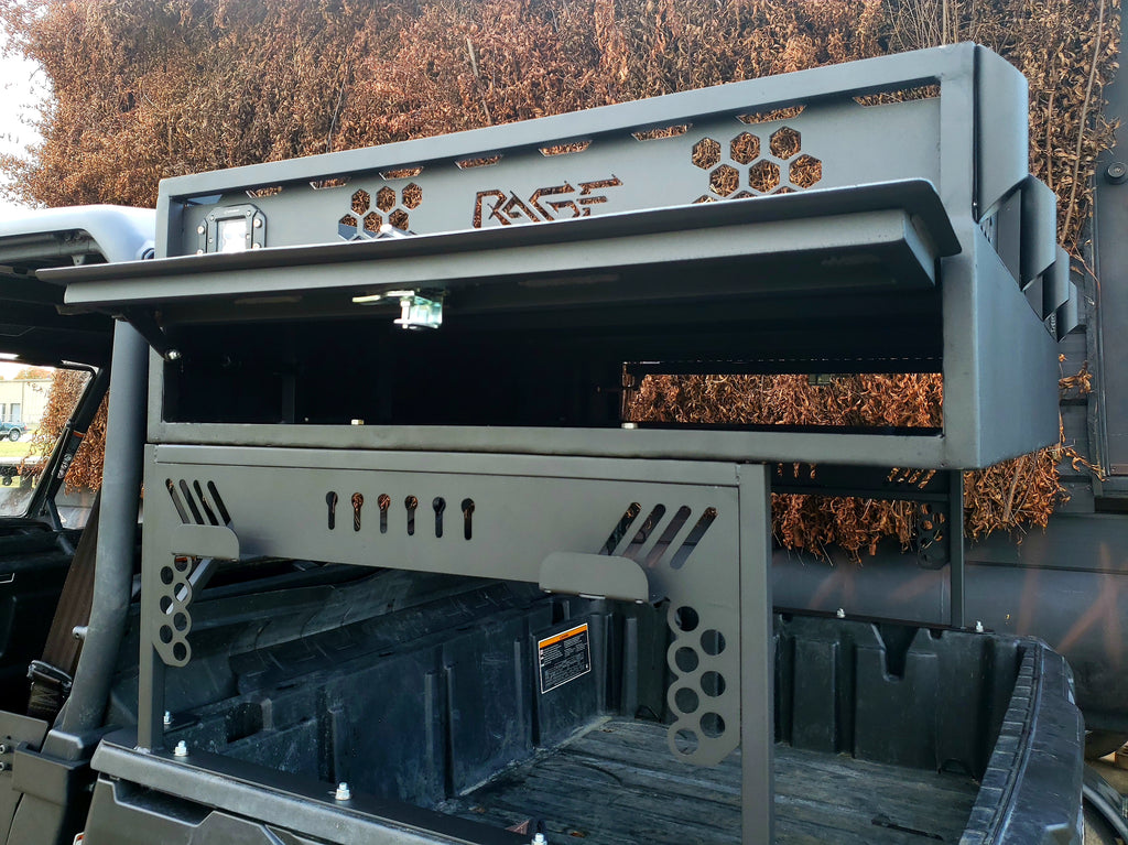 Rage Fab cargo and hunting rack on a side-by-side