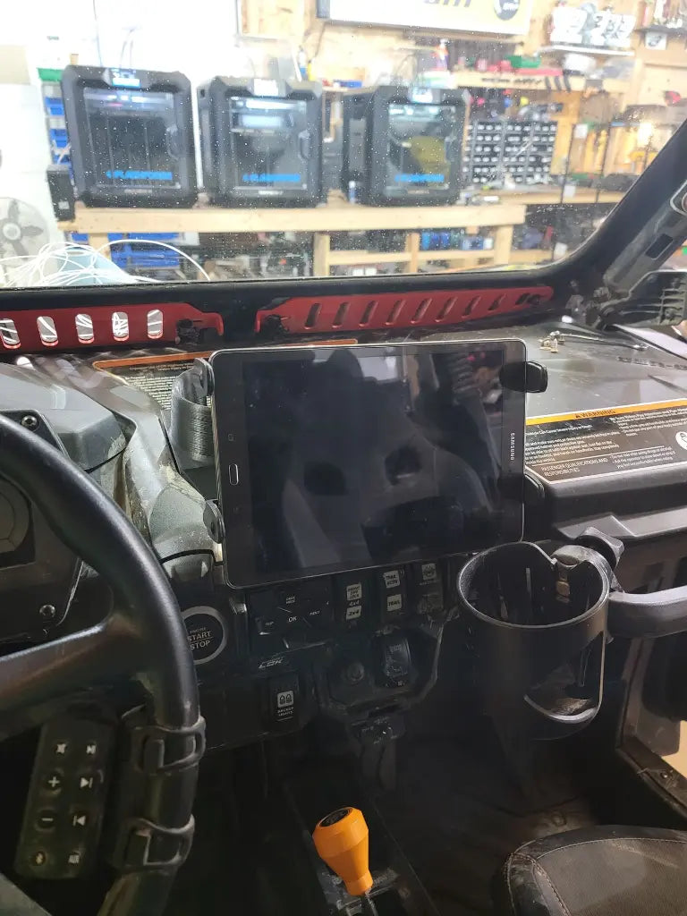 Can Am Commander/Maverick Trail/Maverick Sport Dash Tablet/Phone/Cup Holder — MCE Offroad, view 3