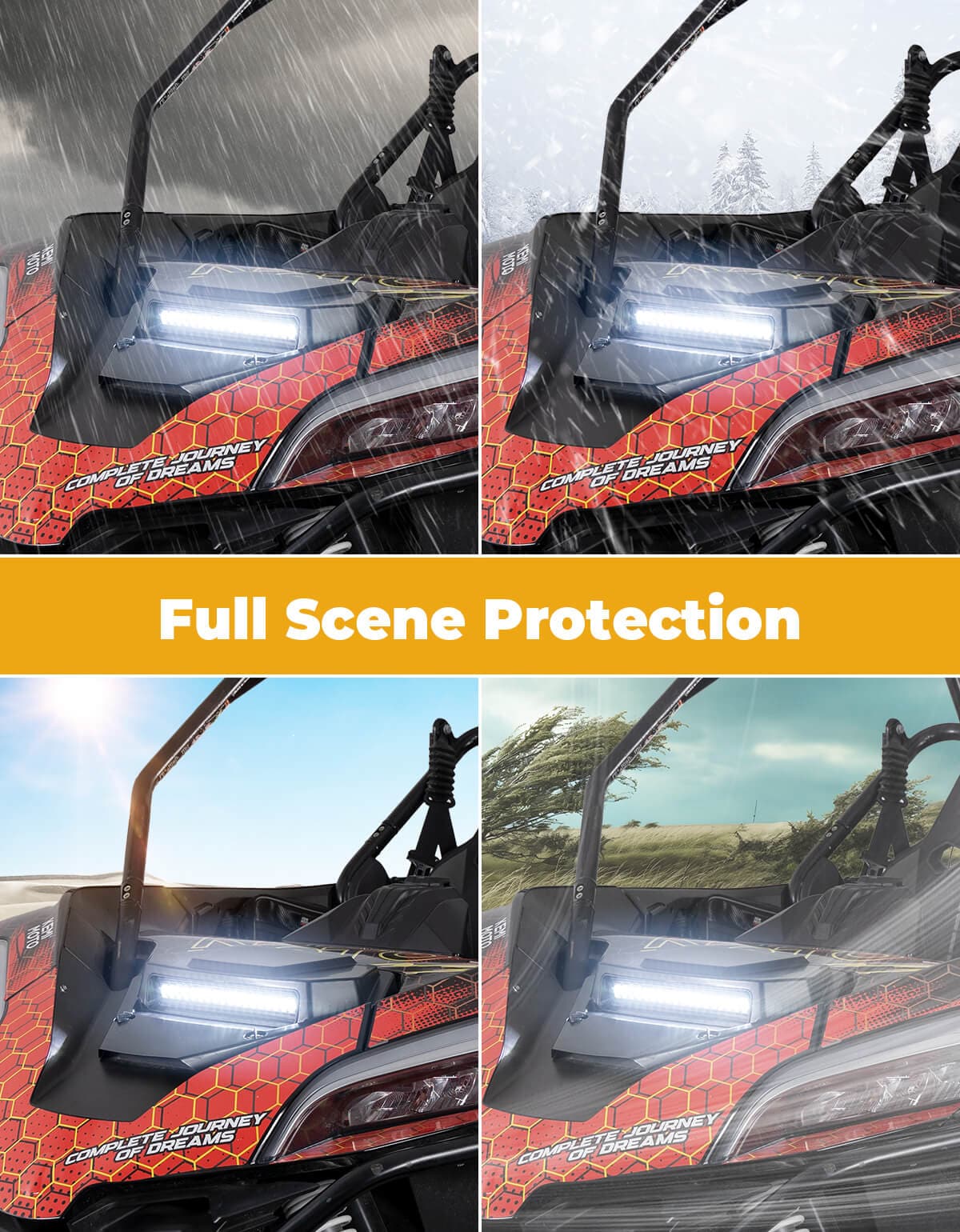 UTV Hood Scoop with Light for CFMOTO ZForce 950 2020-2024