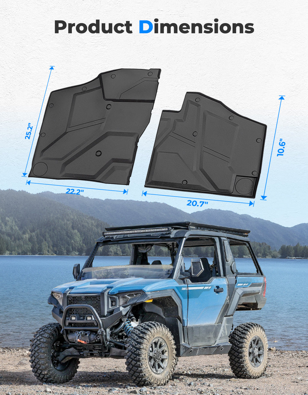 Front TPE Floor Mat for Polaris Xpedition XP/ADV/XP 5/ADV 5 2024+ – fits Polaris Xpedition XP (view 7)
