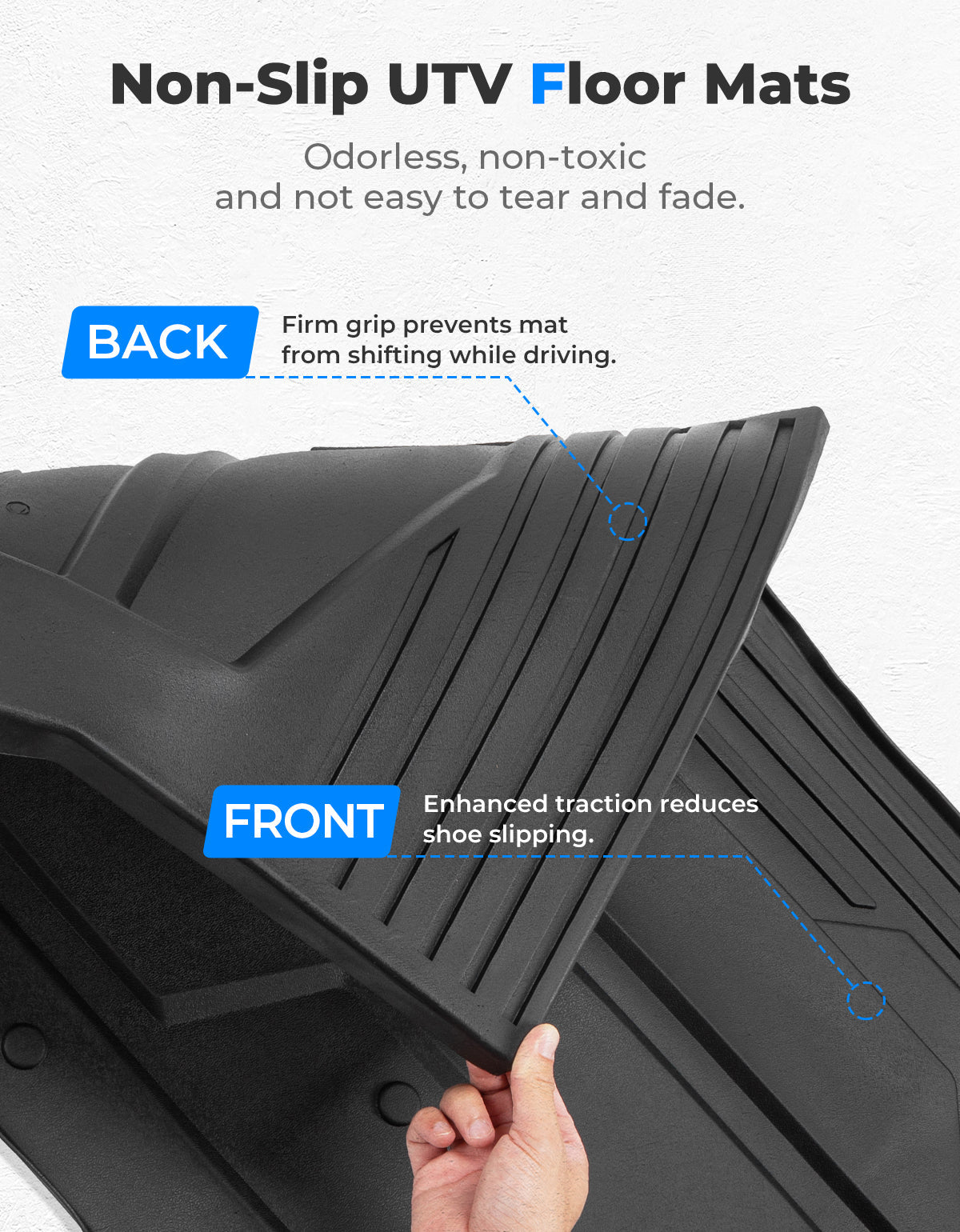 Front and Rear TPE Floor Mat for Polaris Xpedition XP 5/ADV 5 2024+ – fits Polaris Xpedition XP 5 (view 5)