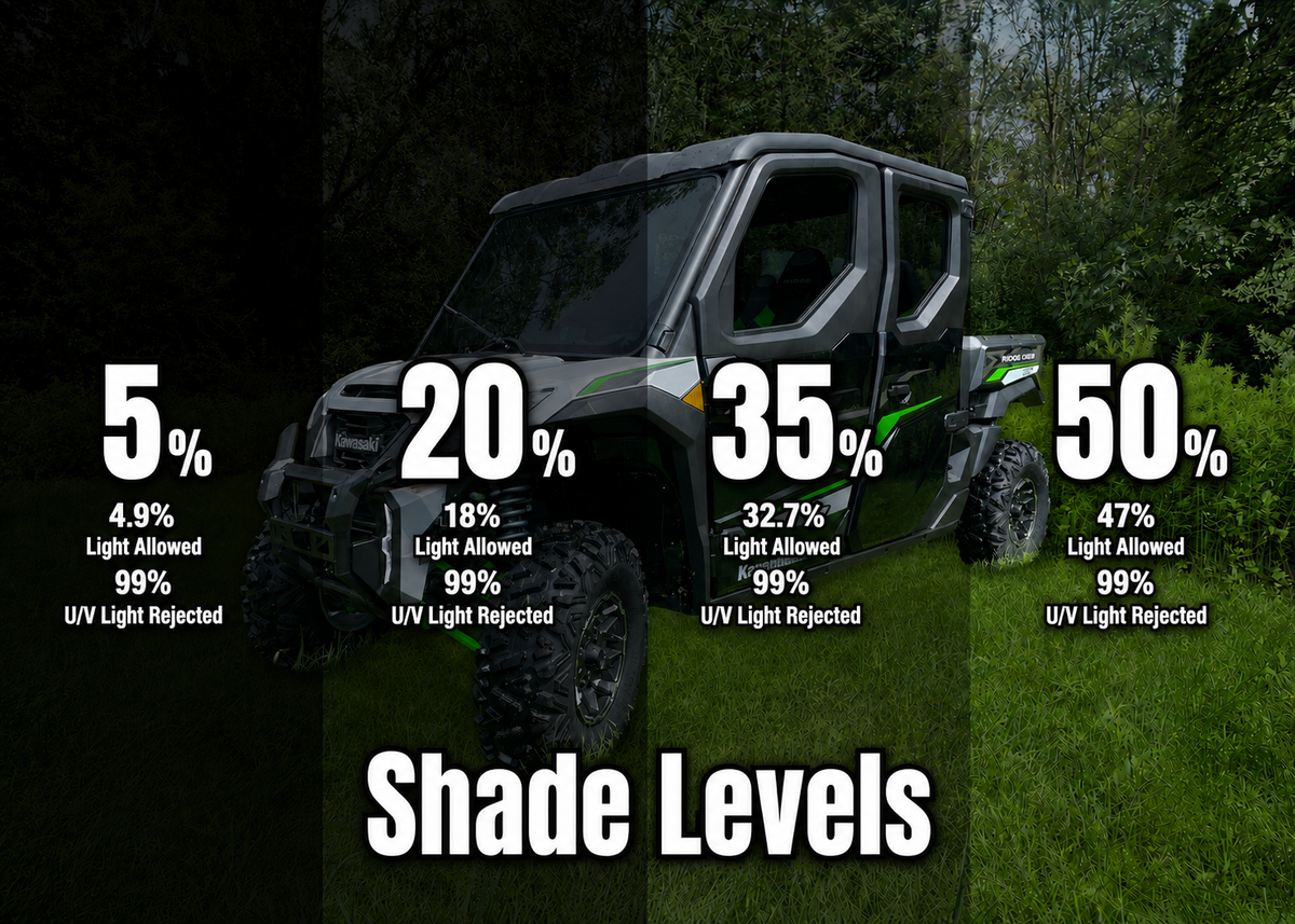 Kawasaki Ridge 2-Door & 4-Door Pre-Cut Ceramic Window Tint | Front Windshield