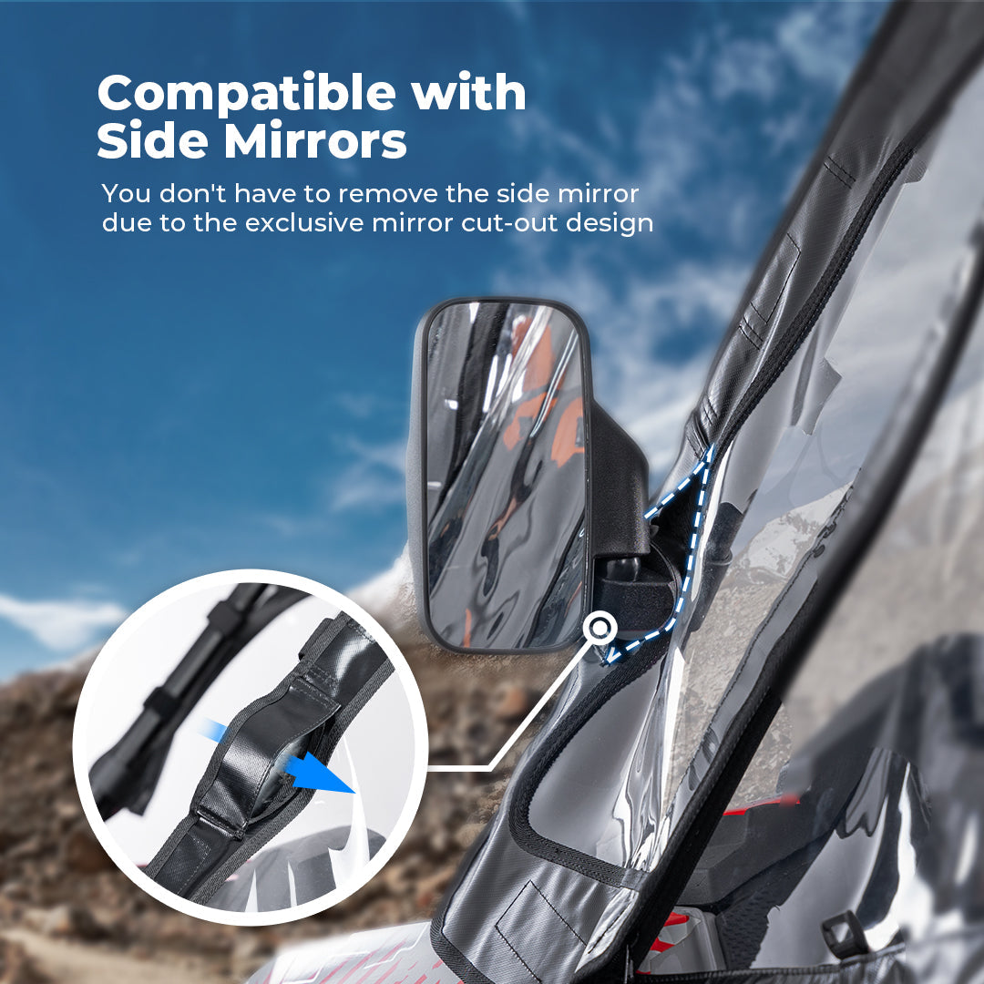 UTV Soft Upper Door Cab Enclosure Set for Polaris RZR XP 1000 / Turbo 2014-2023 – fits Polaris RZR XP 1000 (2014-2023)