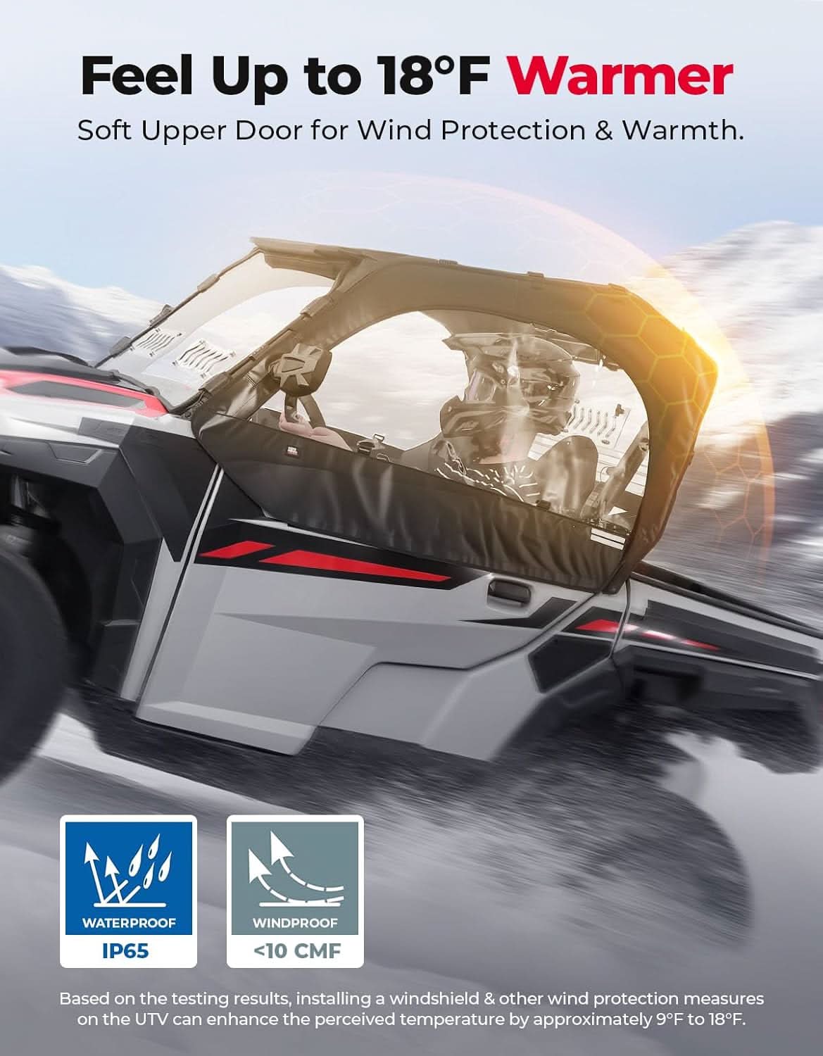 UTV Soft Upper Doors Compatible with Polaris General 1000 / XP 1000 – fits Polaris General XP 1000