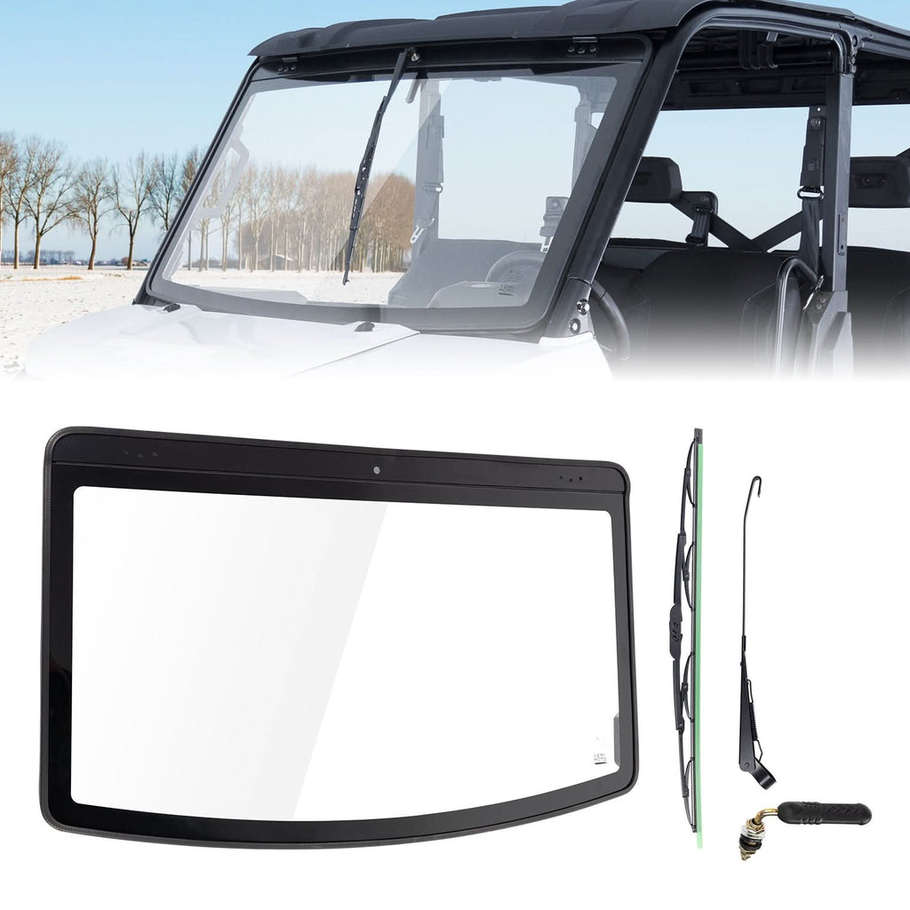 UTV Front Glass Windshield for Polaris Ranger 1000/CREW 1000/XP 1000/CREW XP 1000 /XP 900/CREW 900/CREW XP 900 – fits...
