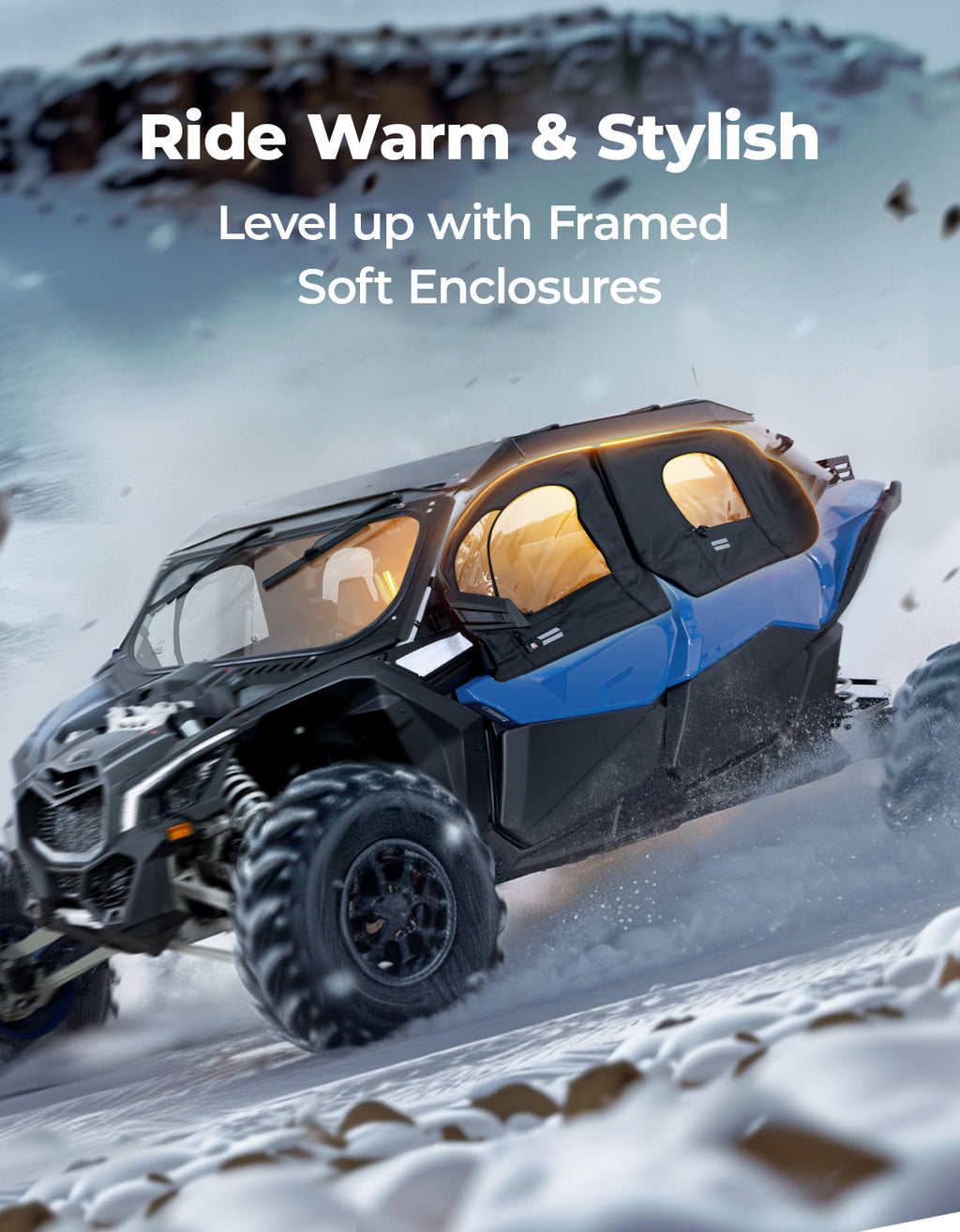 Soft Cab Enclosures with Metal Frame for Can-Am Maverick X3 MAX – fits Can-Am Maverick X3 MAX (view 3)