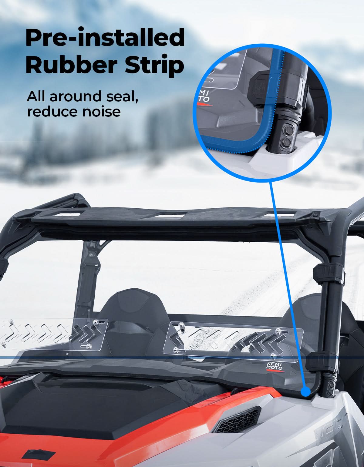 UTV 2-IN-1 Front Vented Windshield Compatible with Polaris General 1000, XP 1000, 4 1000 – fits Polaris General XP 1000...