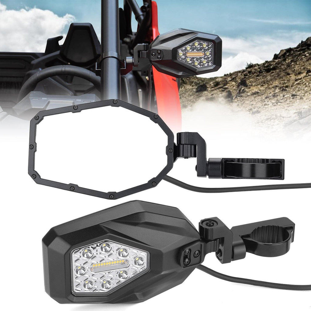 Mirrors with LED Turn Signal Lights(New Design) For Can-am Maverick X3 2017-2020 – fits Can-Am Maverick X3 2-Seat (view 8)