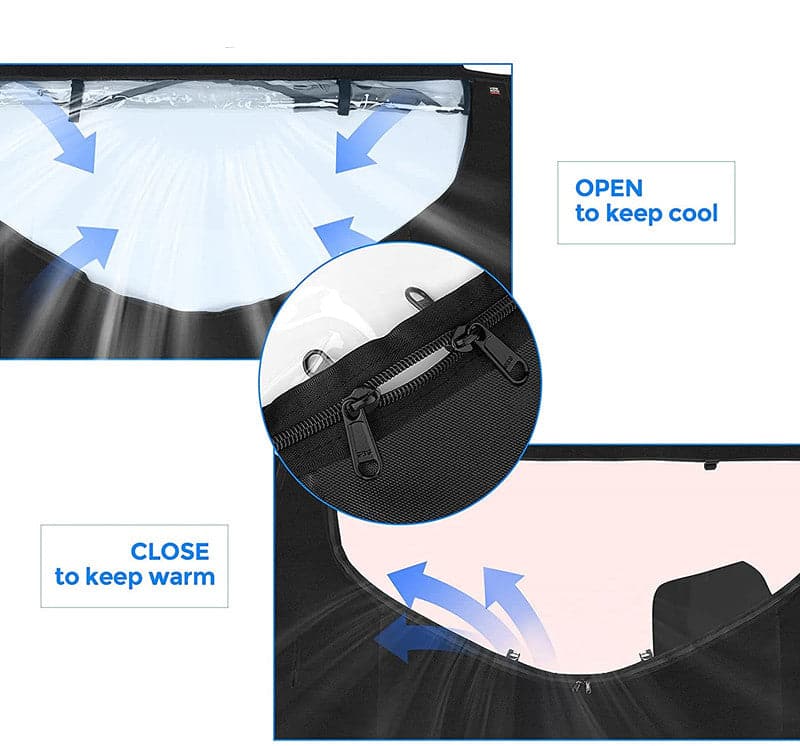 Fabric Rear Window w/Zipper for Honda Pioneer 1000-5 (2016-2025)