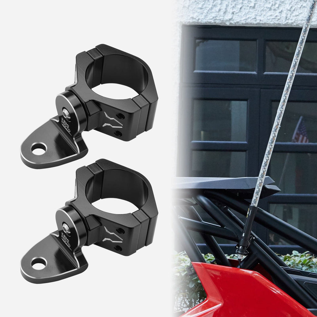 UTV Flag Mount, Whip Light Mount for 1.75 to 2 inch Roll Bar