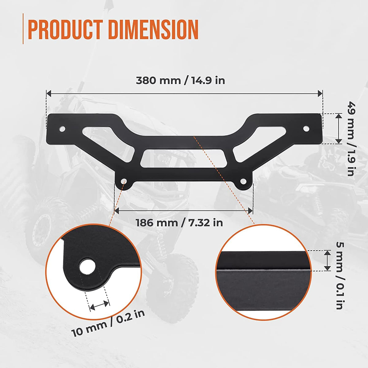 Shock Tower Light Bar Mount for Can-Am Maverick X3