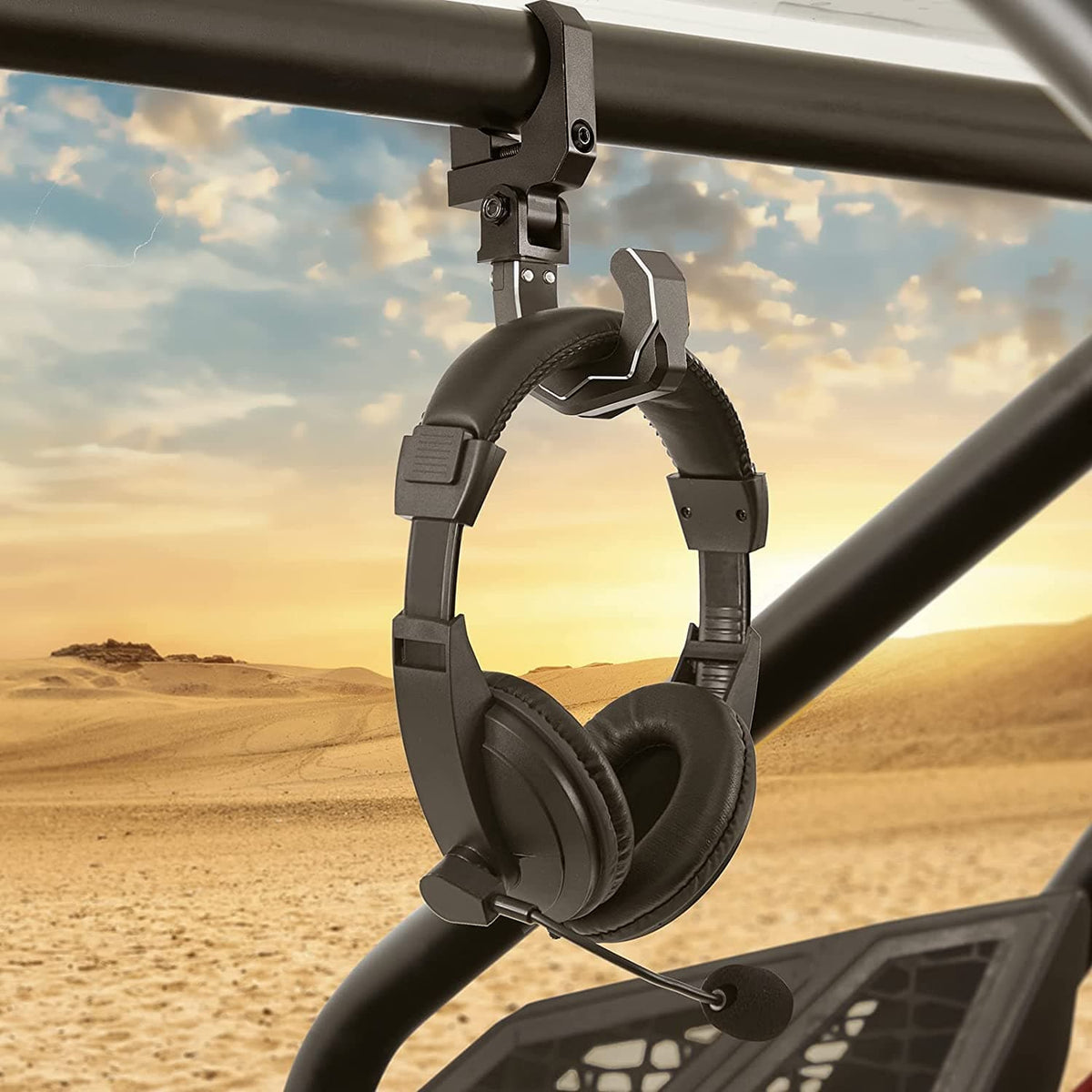 UTV Roll Cage Helmet Hook fit 1.6"-2" Roll Bar for Polaris, Can-Am, Kawasaki
