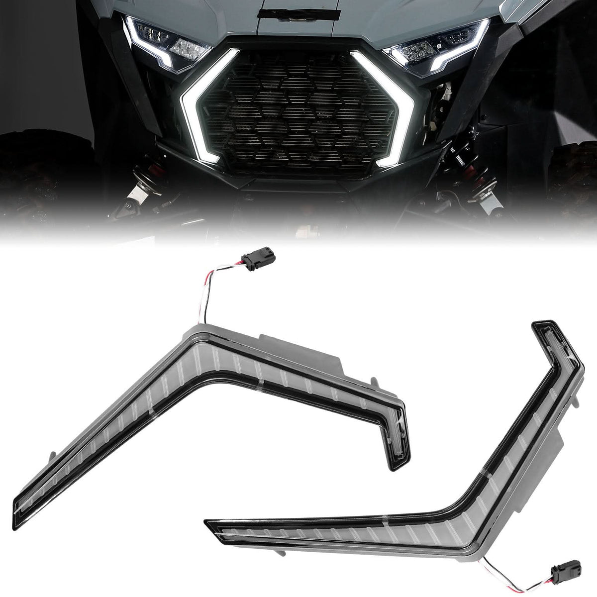 LED Grille Fang Lights for Polaris RZR Pro XP/Pro R/S 2025 Waterproof – fits Polaris RZR Pro R (view 2)