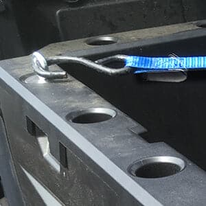 2" Tie Down Anchors & Big Size Cargo Box (Passenger Side) for Polaris Ranger