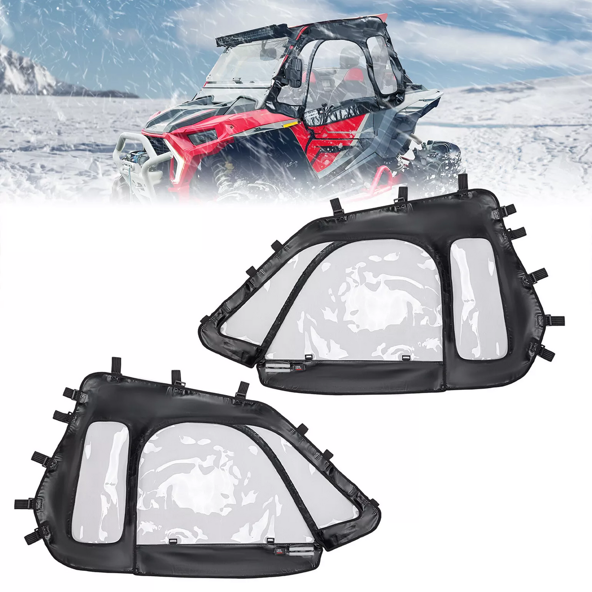 UTV Soft Upper Door Cab Enclosure Set for Polaris RZR XP 1000 / Turbo 2014-2023 – fits Polaris RZR 900