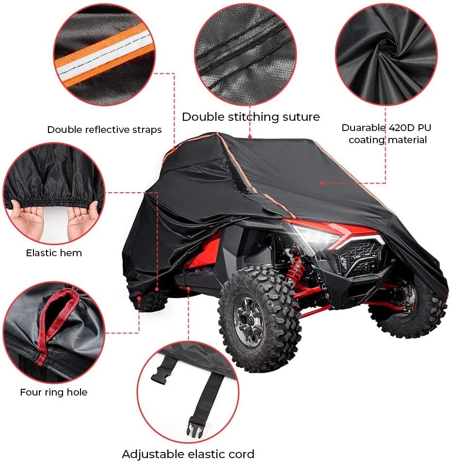 UTV Cover with Rlective Strip Fit Polaris RZR
