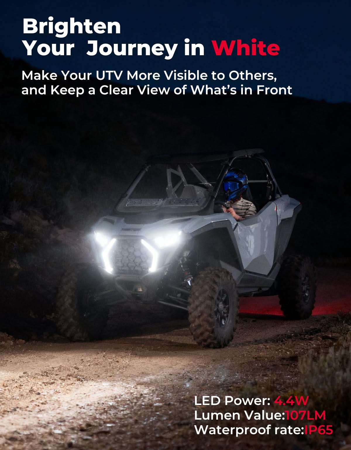 LED Grille Fang Lights for Polaris RZR Pro XP/Pro R/S 2025 Waterproof – fits Polaris RZR Pro R (view 3)