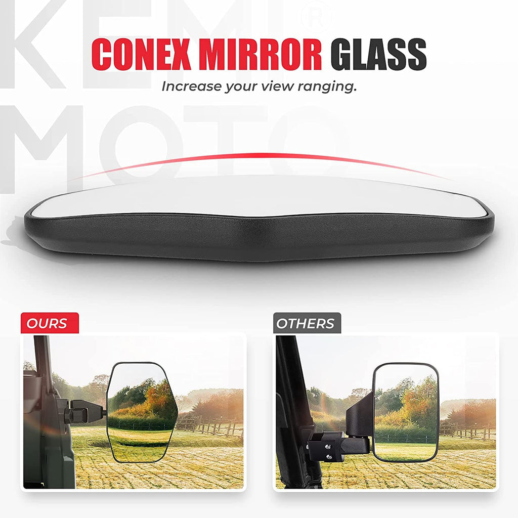 Side Mirrors Aluminum for Can Am Defender (one pair) – fits Can-Am Defender HD8
