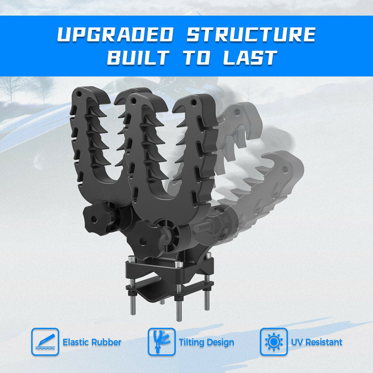 UTV ATV Double U-bracket Mount Grip
