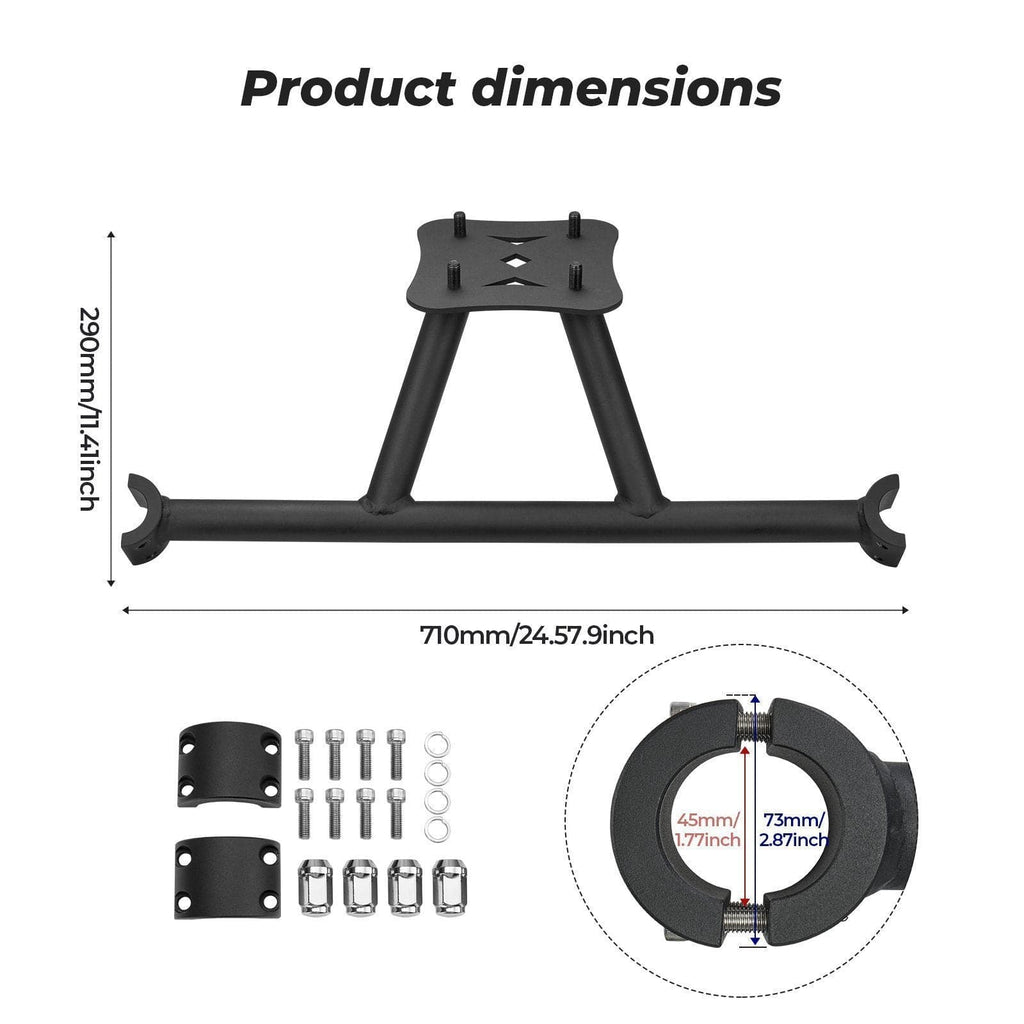 Spare Tire Carrier Mount & Side Nerf Bars Rock Sliders for Polaris RZR XP 1000