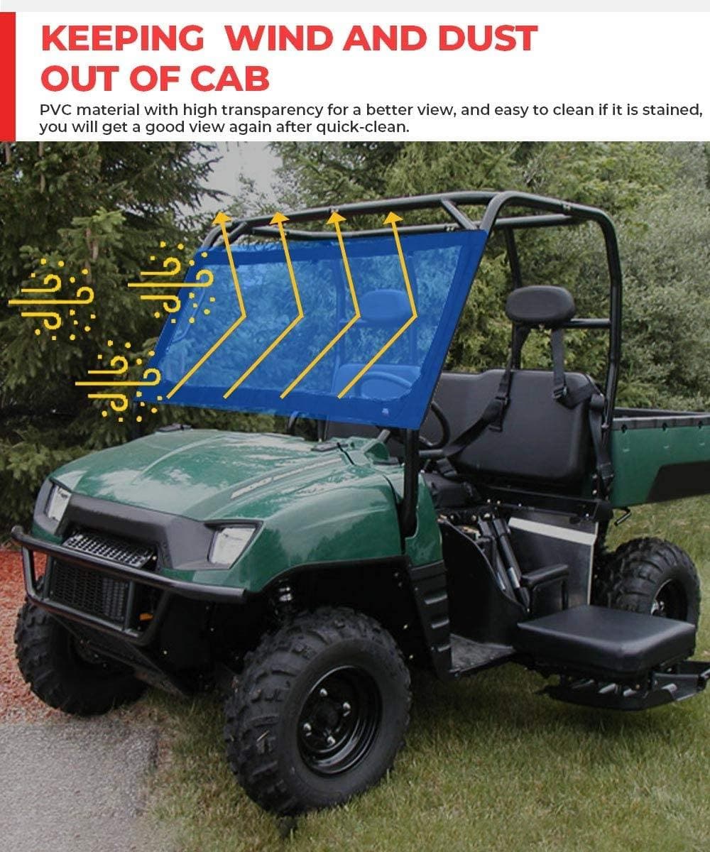 Clear Full Soft Window for Kawasaki Mule2500/3000/Polaris Ranger – fits Kawasaki Mule (view 3)