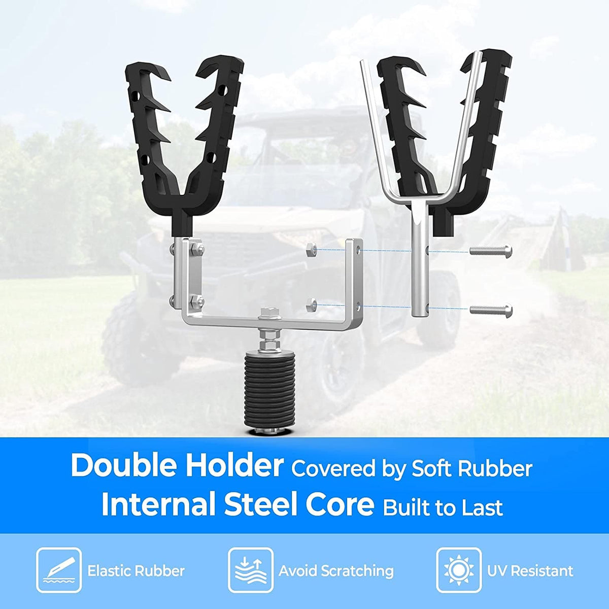 UTV Gun Mount, Tool Rack Fit Polaris Ranger & General