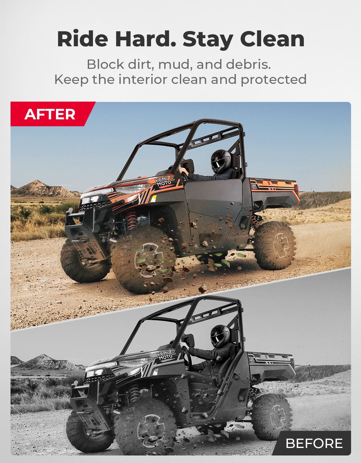 UTV Aluminum Half Doors for Ranger XP 1000 2018-2026 – fits Polaris Ranger XP 1000 (view 4)