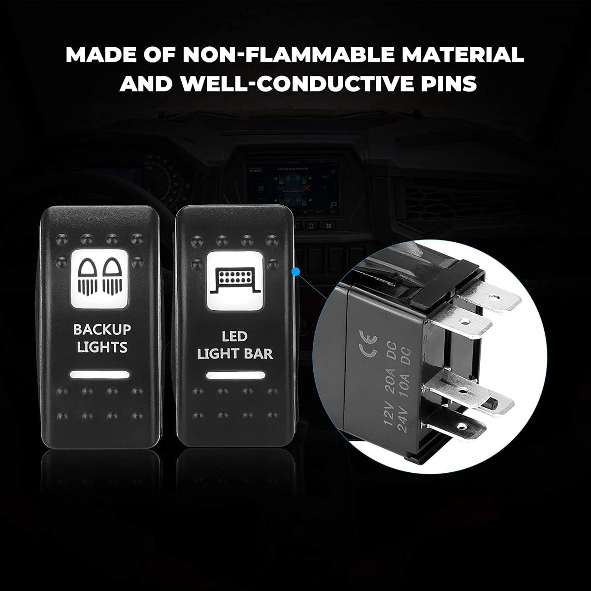 5Pin UTV ATV Rocker Switch