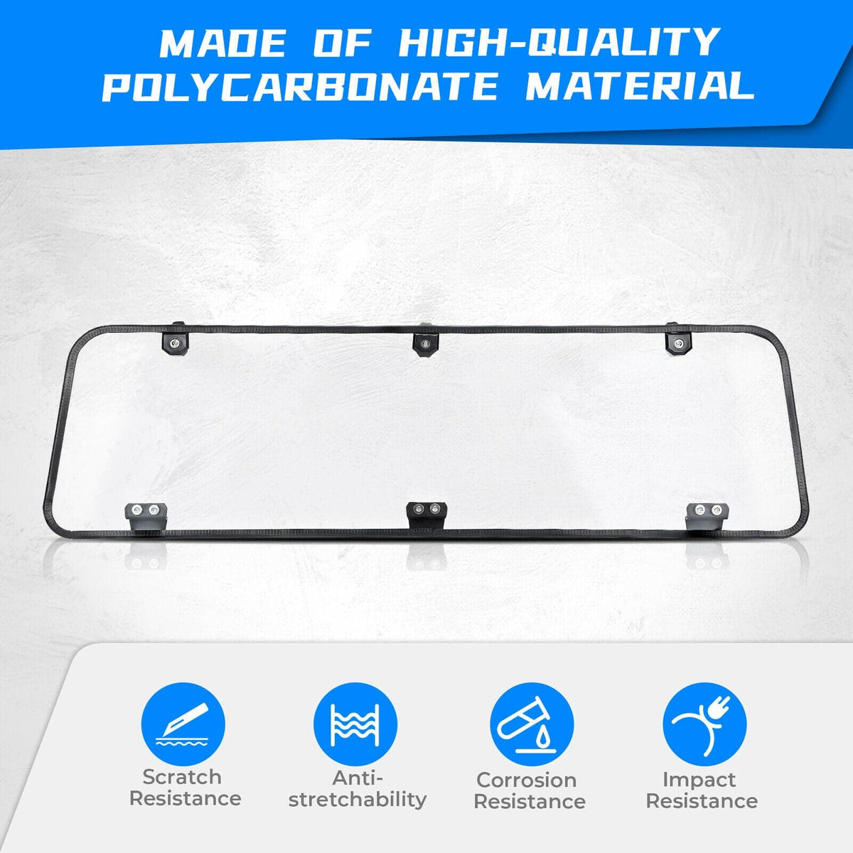 Rear Windshield Clear for Polaris General 1000 / 4 2016-2026 – fits Polaris General XP 1000