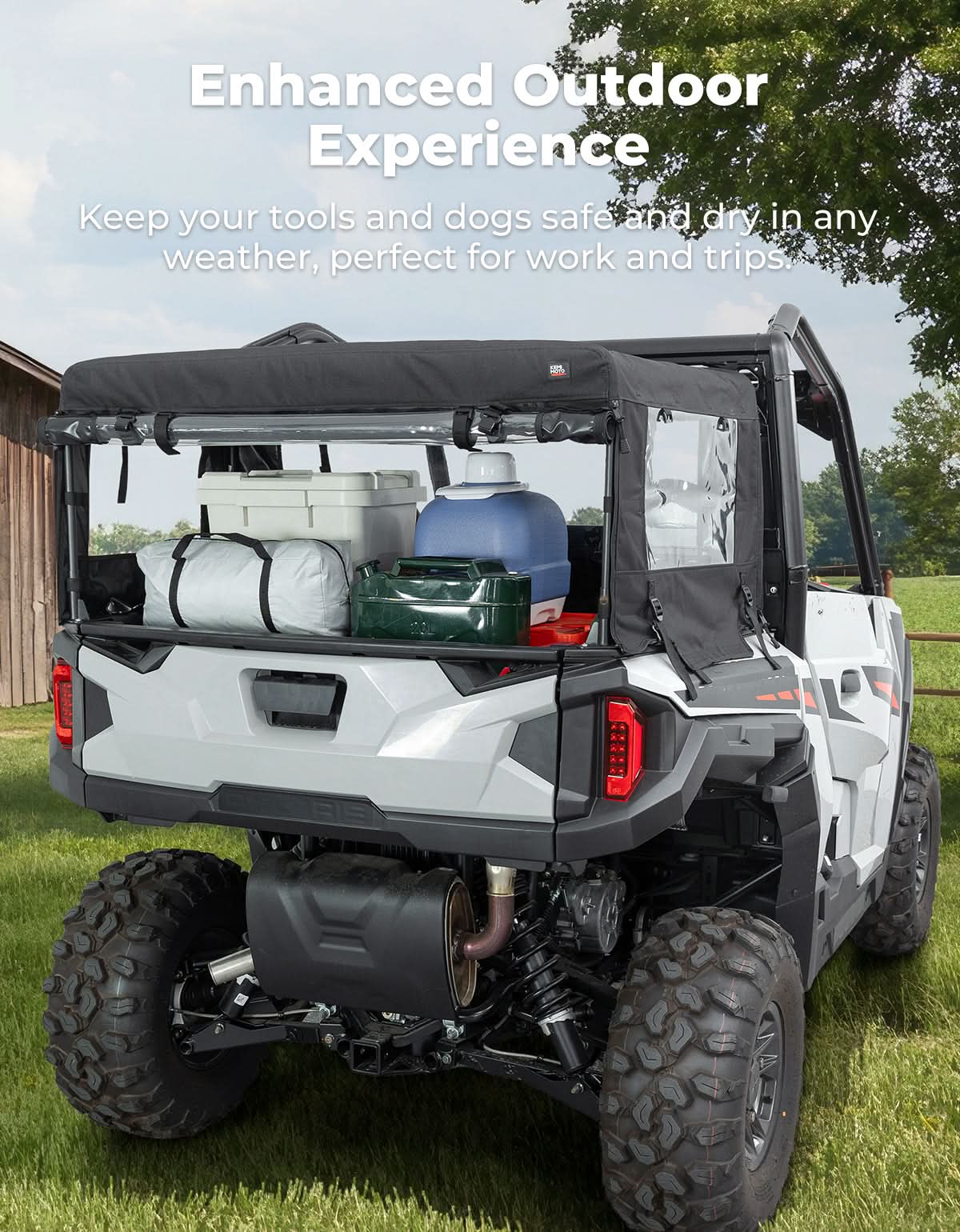 Soft Cargo Camper Bed Cover Rack for Polaris General 1000 / XP 1000 / 4 1000 (2016–2026) – fits Polaris General 1000 (view 3)