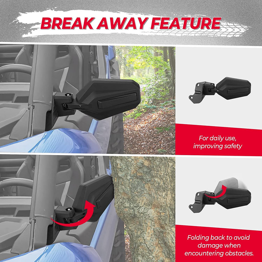 One Pair Side Mirrors for Can-Am Maverick Sport & Trail, Commander