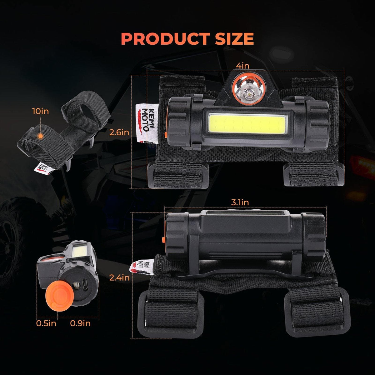 UTV Universal Interior Lights for 1.25-2" Roll bar
