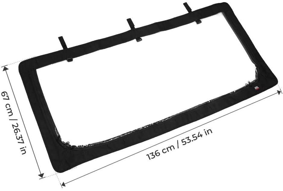 Clear Full Soft Window for Kawasaki Mule2500/3000/Polaris Ranger – fits Kawasaki Mule (view 7)