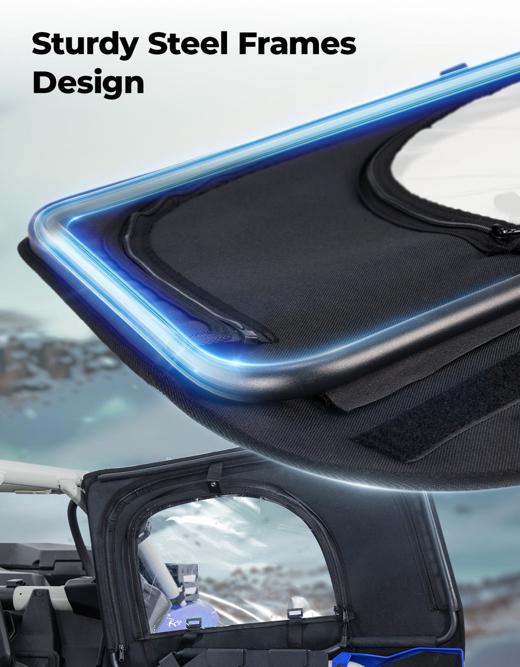 Soft Cab Enclosures with Metal Frame for Can-Am Maverick X3 MAX – fits Can-Am Maverick X3 MAX (view 5)
