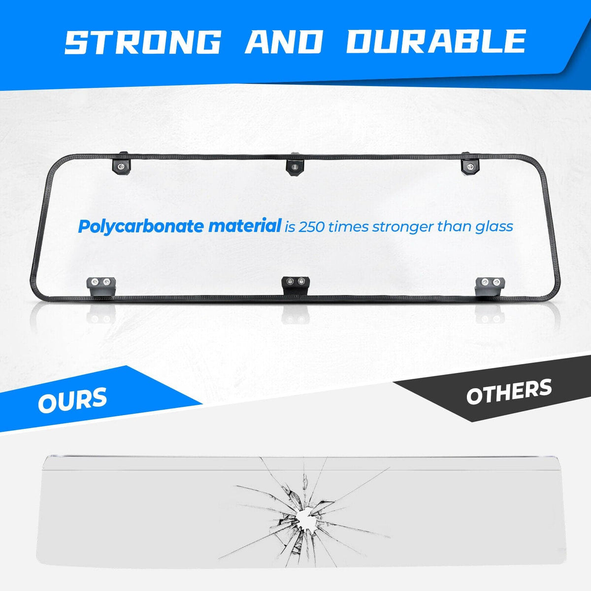 Rear Windshield Clear for Polaris General 1000 / 4 2016-2026 – fits Polaris General XP 4 1000