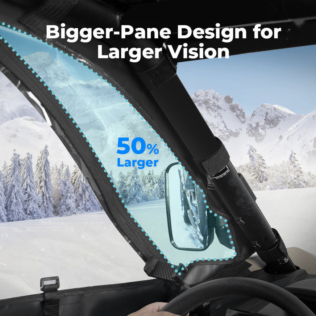 UTV Soft Upper Door Cab Enclosure Set for Polaris RZR XP 1000 / Turbo 2014-2023 – fits Polaris RZR S 900