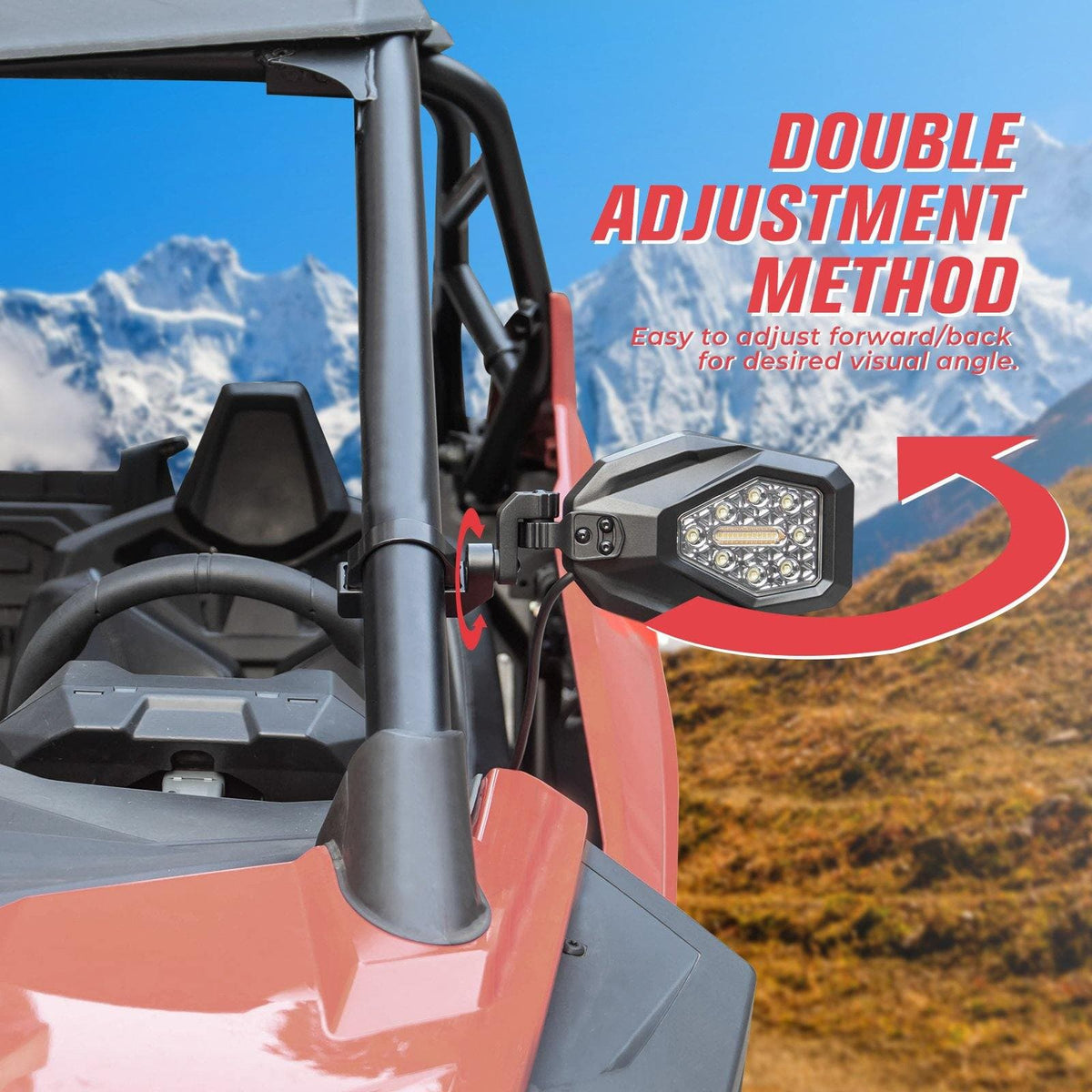 Mirrors with LED Turn Signal Lights(New Design) For Can-am Maverick X3 2017-2020 – fits Can-Am Maverick X3 2-Seat (view 2)