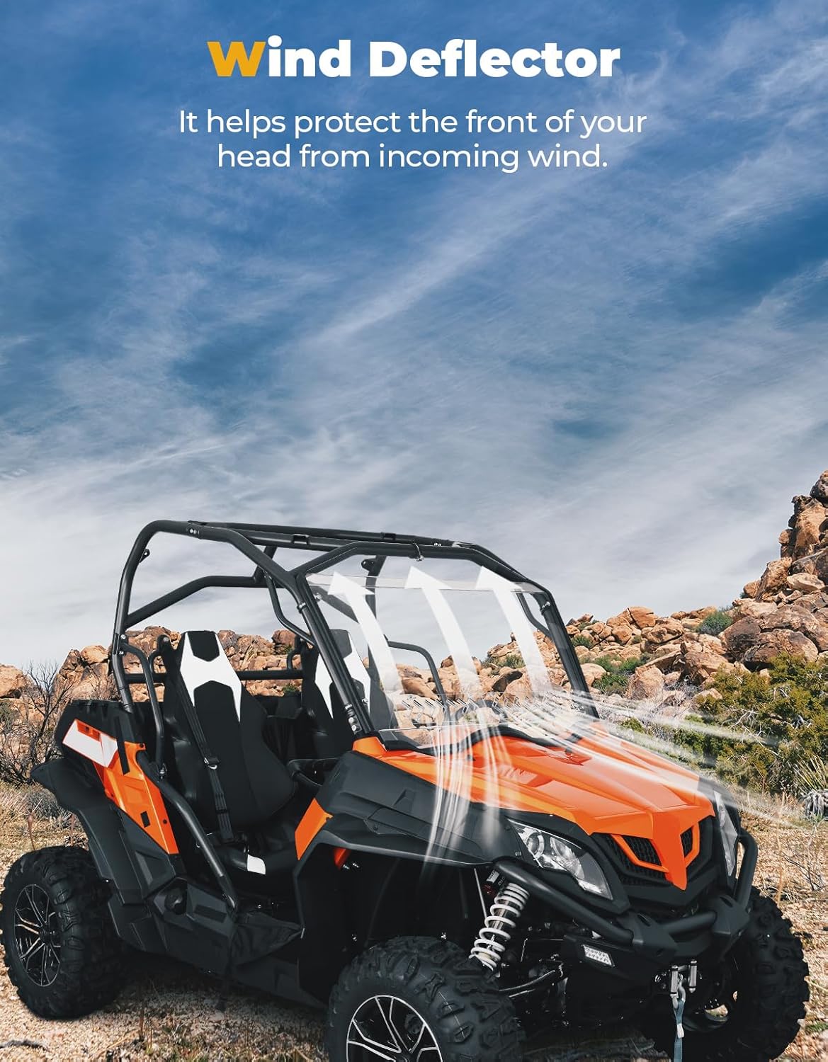 Front Windshield w/Sliding Window for CFMOTO ZForce 500 | 800 | 1000