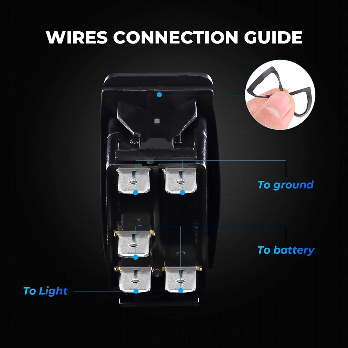 5Pin UTV ATV Rocker Switch