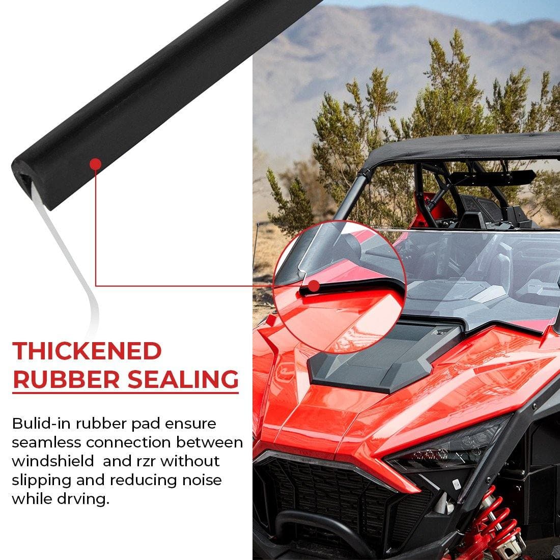 UTV Half Windshield for Polaris RZR PRO XP / XP 4 – fits Polaris RZR Pro XP 4