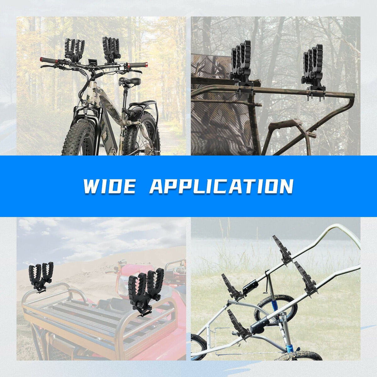 UTV ATV Double U-bracket Mount Grip